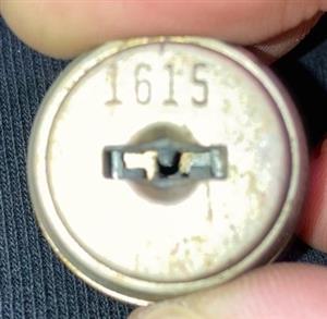 1615 Toolbox Lock Key                                                                                                                                                                                                                                                                                                                                                                                                                                                                                               