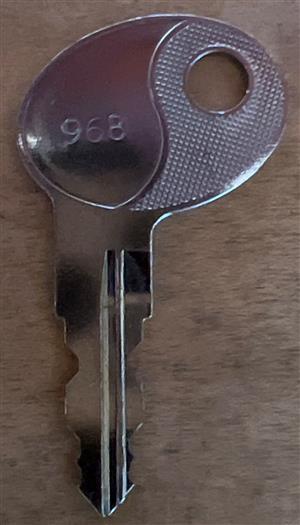 Bauer 968 RV Lock Key                                                                                                                                                                                                                                                                                                                                                                                                                                                                                               