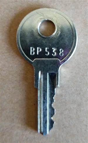 Bauer BP538 Lock Key                                                                                                                                                                                                                                                                                                                                                                                                                                                                                                