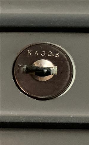 Haworth KA325 File Cabinet Key Lock                                                                                                                                                                                                                                                                                                                                                                                                                                                                                 