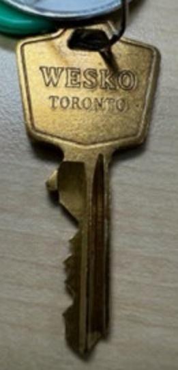 Wesko HON 383E File Cabinet Lock Key                                                                                                                                                                                                                                                                                                                                                                                                                                                                                