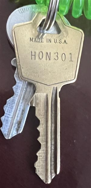 HON301 File Cabinet Key                                                                                                                                                                                                                                                                                                                                                                                                                                                                                             
