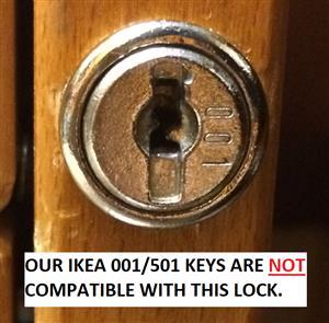 IKEA 001 LOCK - KEY UNAVAILABLE                                                                                                                                                                                                                                                                                                                                                                                                                                                                                     