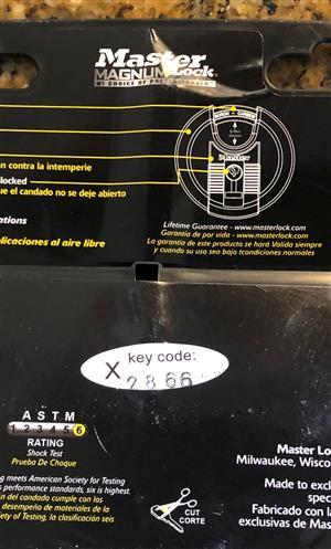Master Lock Padlock 2866 Key                                                                                                                                                                                                                                                                                                                                                                                                                                                                                        