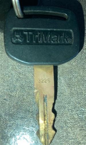TriMark 3226 Airstream Lock Key                                                                                                                                                                                                                                                                                                                                                                                                                                                                                     