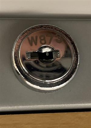 Wesko W873 File Cabinet Lock Key                                                                                                                                                                                                                                                                                                                                                                                                                                                                                    